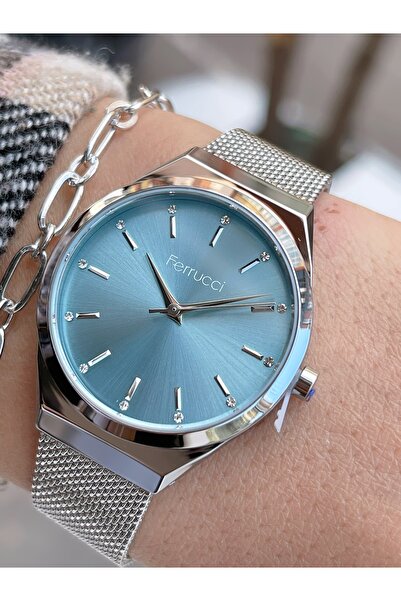 Ferrucci FERRUCCİ NEW MODEL ÇELİK KADIN KOL SAATİ+BİLEKLİK HEDİYELİ