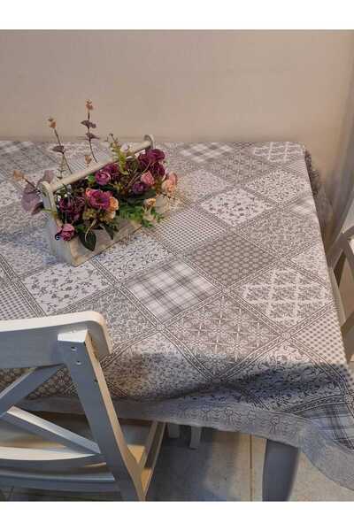 Başak Ev Tekstili 120x150 Patterned Wipeable Non-slip BasePvcOilcloth - Ready Table Cloth