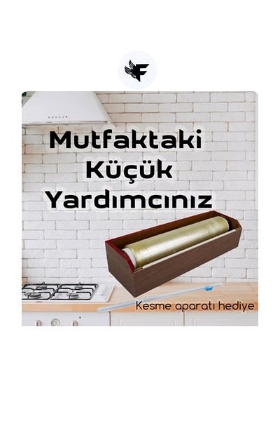 FİGANLAR 1st quality Wood Stretch Film With Stretch Film Cutting Enclosure Box Stretch 30cm.,length 240 Meters