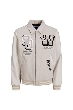 Jack & Jones Jack Jones Bej Kolej Ceketi JORVARSITY WOOL BLEND BOMBER  12252962 Beyzboll ceket Fiyatı, Yorumları - Trendyol