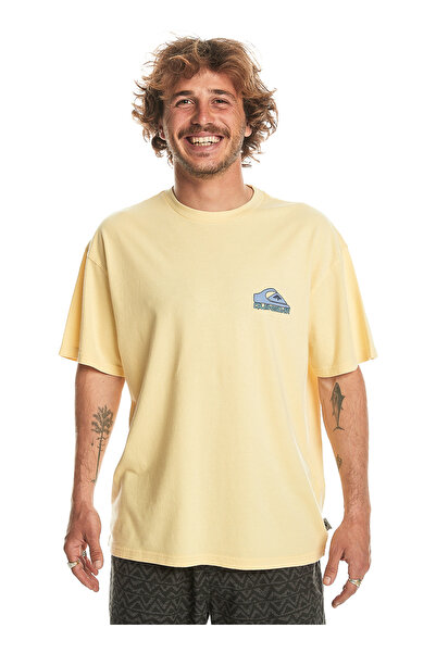 Quiksilver Sarı Erkek O Yaka  Standart Fit Baskılı T-Shirt EQYZT07654_TAKE US...