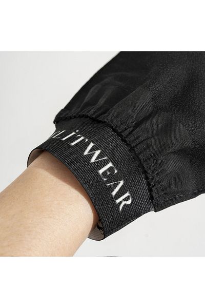 ElitWear Black Bath Shower Scrub Exfoliating Gloves 100% Flush Silk Premium Unisex