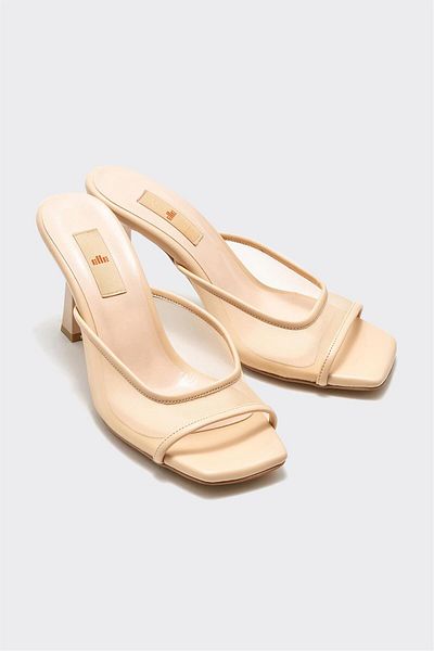 Elle Shoes Natural Women's Heeled Slippers