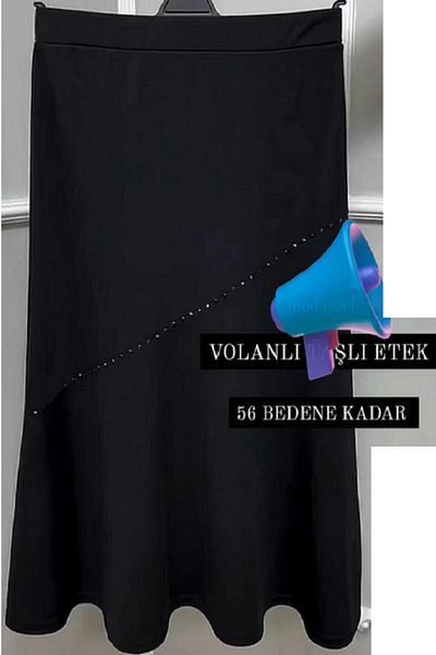 N.Y.YILDIZ STAR NAZAL 1, CLASS SCUBA FABRIC FLEXIBLE LARGE SIZE MODELED PARTY RUBBERED SKIRT