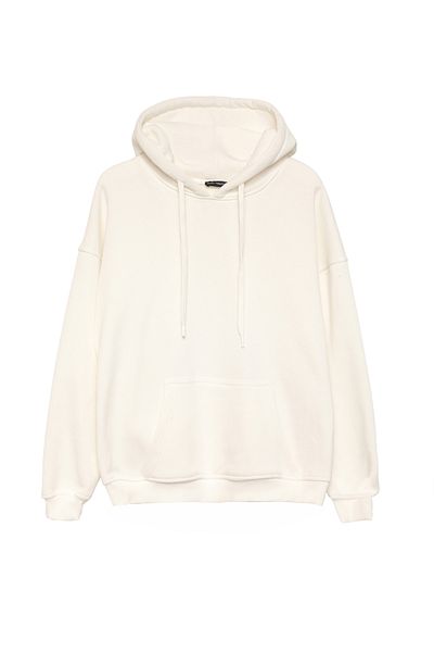 Quzu Φούτερ με κουκούλα Kangaroo Pocket Ecru