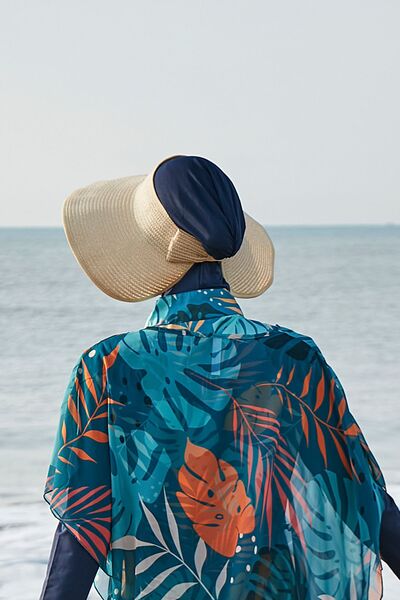 Remsa Mayo Remsa Bow Foldable Visor Straw Hat Sunscreen Visor RŞ-78 Beige