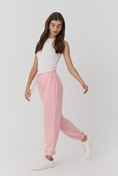 Quzu Cepli Jogger Eşofman Altı Pembe