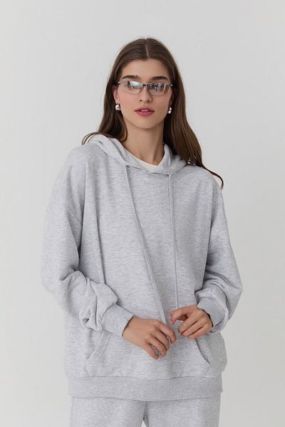 Quzu Hanorac oversize cu glugă gri