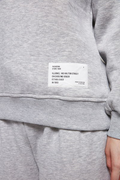 Quzu Back Zipper Detailed Sweatshirt Grimelange