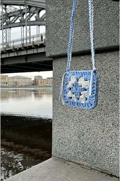 FIT & LUXURY Geantă crossbody cu curea cu motiv din țesătură reciclată de vară