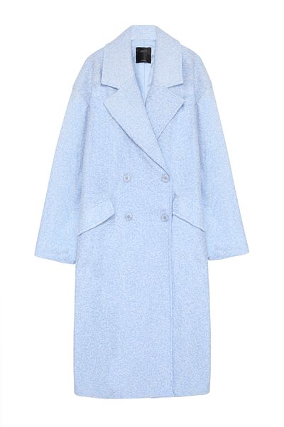 Quzu Melted Oversize Coat Blue