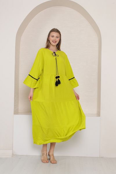 mervemoda Women's Plus Size Woven Dress