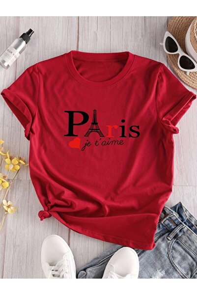 GALASHOP تي شيرت نسائي منقوش من باريس