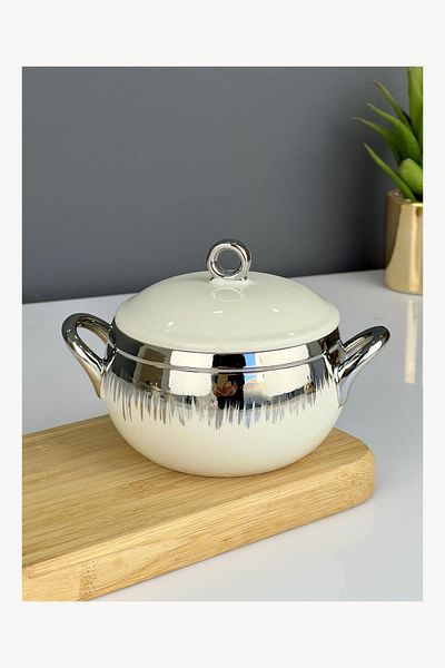 ACAR Safira Collection - Porcelain Silver Gilt Sugar Bowl