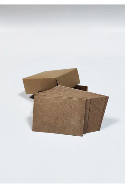 Örün Matbaa Kraft Business Card Blank 5 X 7.5 Cm (100) Pieces Boxed