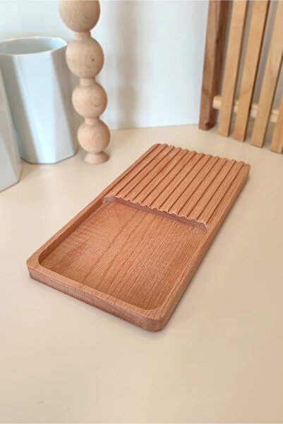 Mobawood لوحة عرض خشبية مستطيلة منحوتة، وعاء للوجبات الخفيفة، حامل للمجوهرات