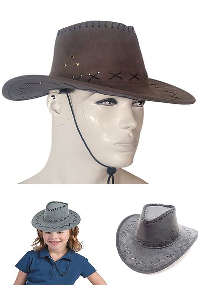 Parti dolabı Suede Color Cowboy Hat Adult Children's Party Hat April 23 Leisure Costume Accessory