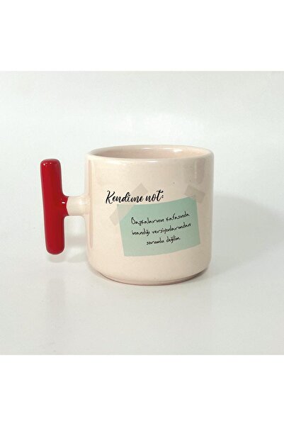 Öz Kupa Kendime Not: Başkalarının Kafasında İnandığı Baskılı Kırmızı Kulplu T...