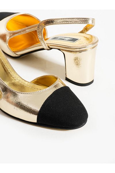 Alemdar Shoes Pantofi de damă cu toc auriu HİLTON