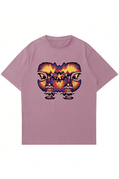 Ginevra Unisex okrugla kragna Dva lica Štampano Oversize kroj T-shirt