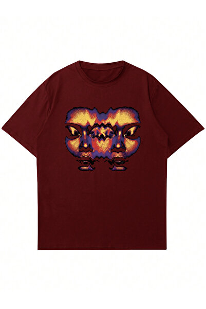 Ginevra Unisex okrugla kragna Dva lica Štampano Oversize kroj T-shirt
