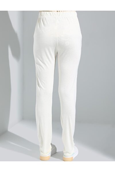 RESPİRO Pocketed Combed Cotton Viscose Soft Ecru Trousers