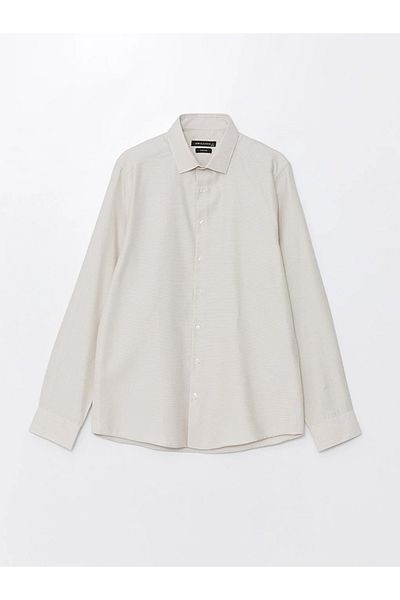 LC Waikiki Cămașă pentru bărbați LCWAIKIKI Formal Slim Fit cu mânecă lungă în carouri din gabardină