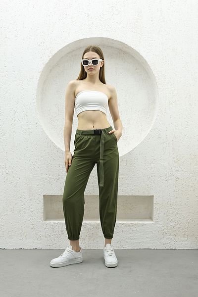 İKLİM LİFE Belted Parachute Leg Trousers