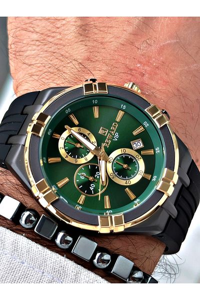 Reward Men's Sports Wristwatch - Black, Silicone Functions, Bracelet Gift