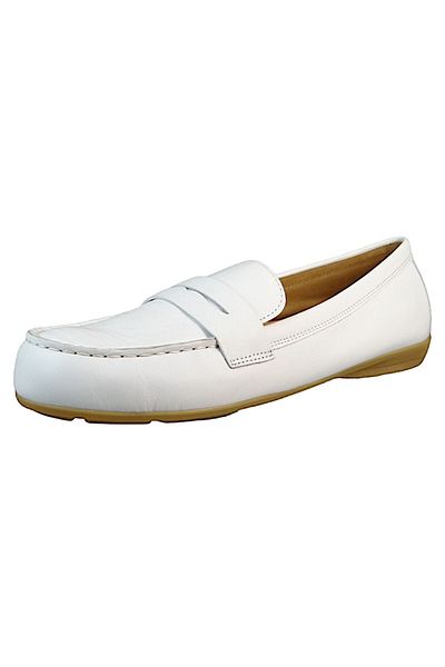 GABOR Damen Halbschuhe Terlik F-Weite 44.200 Weiß 21 Weiss Leder