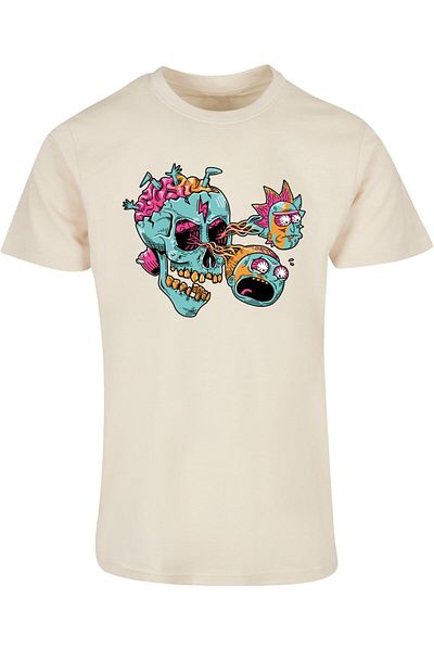 ABSOLUTE CULT Herren Rick And Morty - Augapfel-Totenkopf Basic T-Shirt