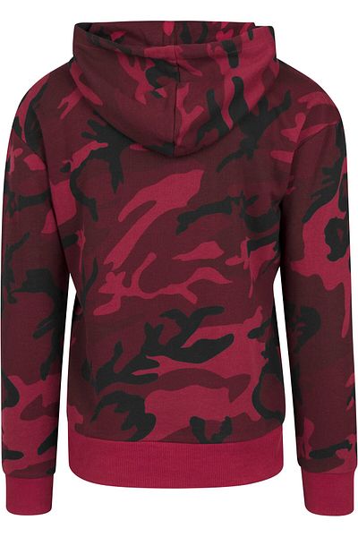 Urban Classics Herren-Kapuzenpullover mit hohem Kragen und Camouflage-Muster