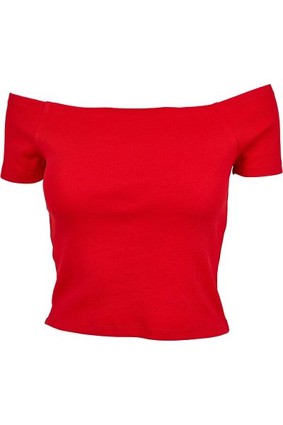 Urban Classics Damen Ladies Off Shoulder Rib Tee