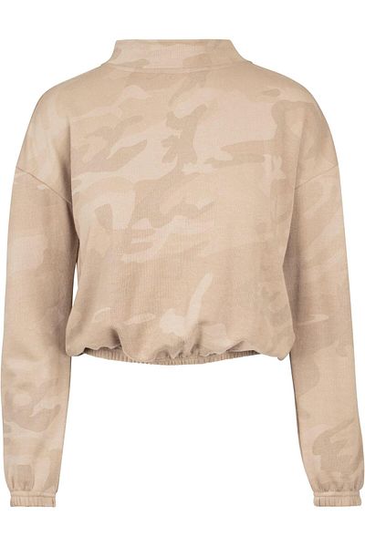Urban Classics Damen Ladies Camo Turtleneck Crew