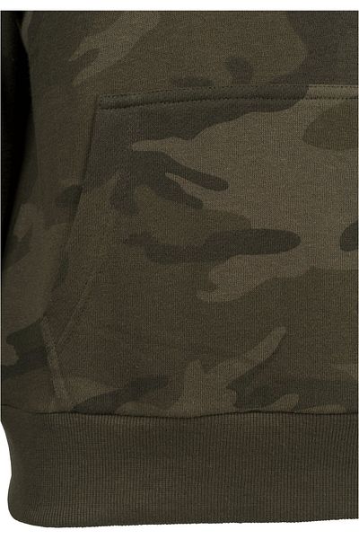Urban Classics Herren-Kapuzenpullover mit hohem Kragen und Camouflage-Muster