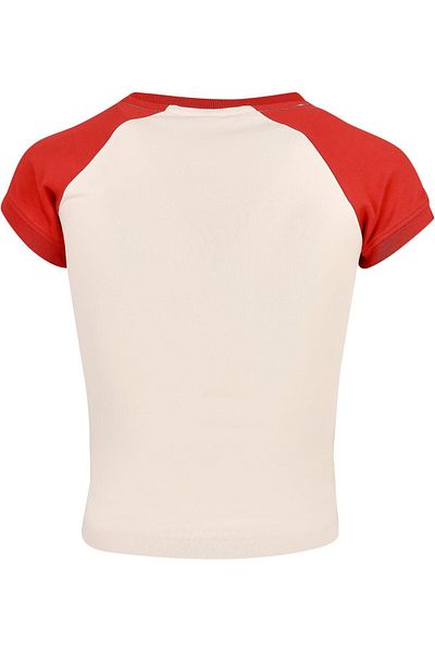 Urban Classics Kurzes Retro-Baseball-T-Shirt aus Bio-Stretch für Damen