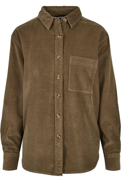 Urban Classics Damen Ladies Corduroy Oversized Shirt