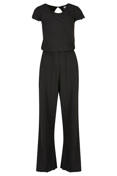 Urban Classics Damen Kadın Kaburga Geniş Bacak Tulum