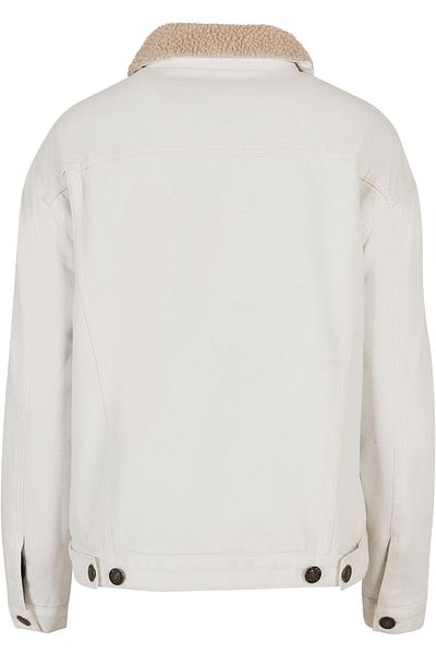 Urban Classics Damen Ladies Oversized Sherpa Denim Jacket