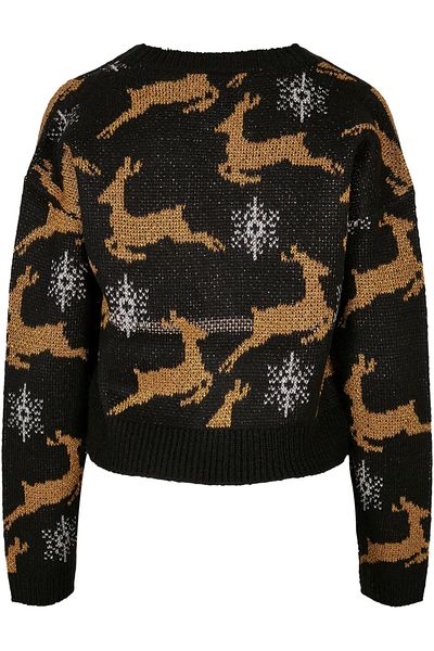Urban Classics Damen Bayan Kısa Büyük Boy Noel Hırkası