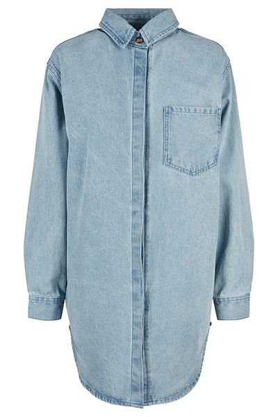 Urban Classics Damen Ladies Oversized Denim Shirt Dress
