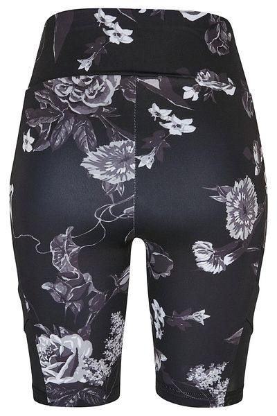 Urban Classics Damen Ladies High Waist Tech Mesh AOP Cycle Shorts