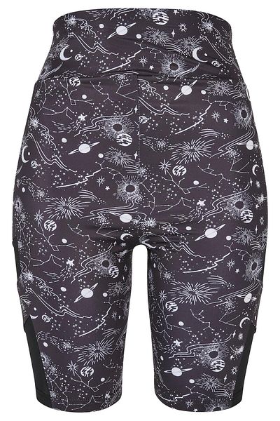 Urban Classics Damen Ladies High Waist Tech Mesh AOP Cycle Shorts