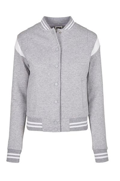 Urban Classics Damen Ladies Organic Cotton Inset College Sweatjacke