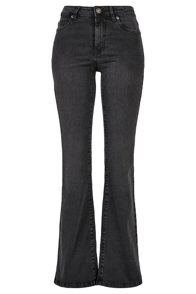 Urban Classics Damen Bayan Yüksek Bel Geniş Paça Kot Pantolon