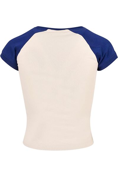 Urban Classics Kurzes Retro-Baseball-T-Shirt aus Bio-Stretch für Damen