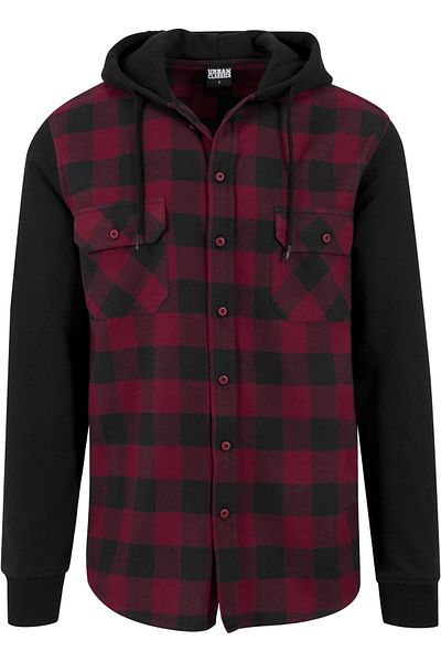 Urban Classics Kariertes Flanell-Sweatshirt mit Kapuze für Herren