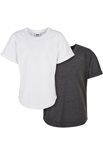 Urban Classics Herren Boys Long Shaped Turnup Tee 2er-Pack
