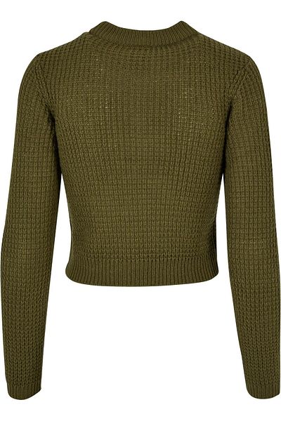 Urban Classics Damen Ladies Short Waffle Sweater