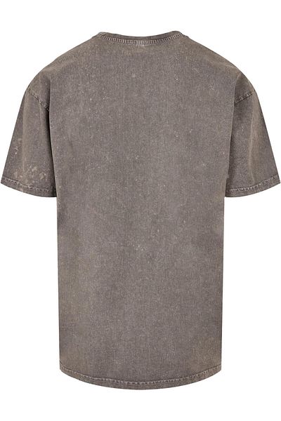 ABSOLUTE CULT Herren Aquaman - Battle Silhouette Acid Washed Oversized Tee